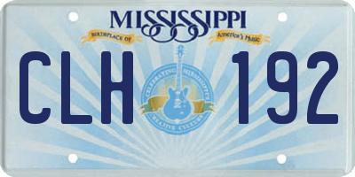 MS license plate CLH192