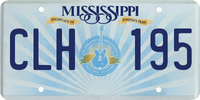MS license plate CLH195