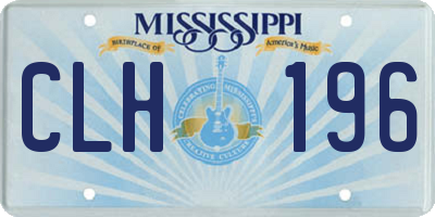 MS license plate CLH196