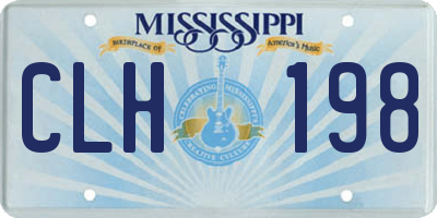 MS license plate CLH198