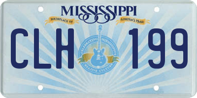 MS license plate CLH199