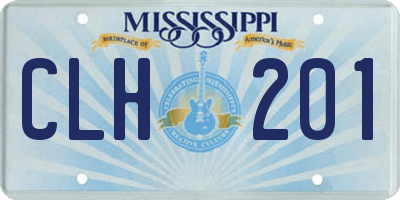 MS license plate CLH201