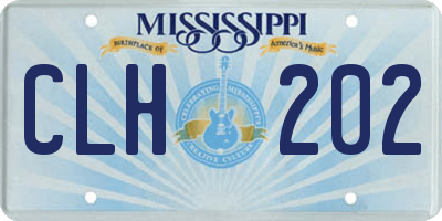 MS license plate CLH202