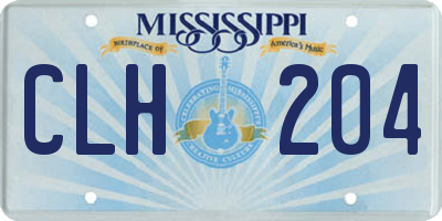 MS license plate CLH204