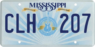 MS license plate CLH207