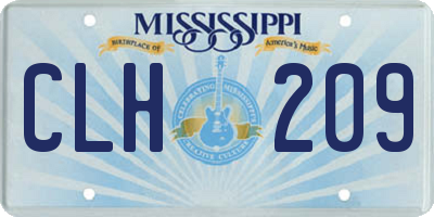 MS license plate CLH209