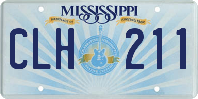 MS license plate CLH211