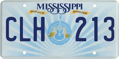 MS license plate CLH213
