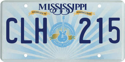MS license plate CLH215