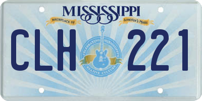MS license plate CLH221