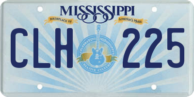 MS license plate CLH225
