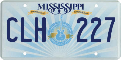 MS license plate CLH227