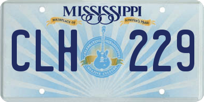 MS license plate CLH229