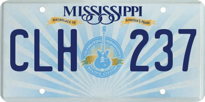 MS license plate CLH237