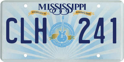 MS license plate CLH241