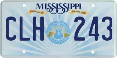 MS license plate CLH243