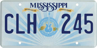 MS license plate CLH245