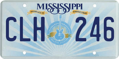 MS license plate CLH246