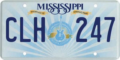 MS license plate CLH247