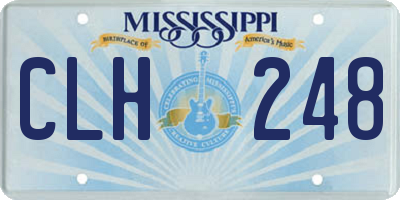 MS license plate CLH248