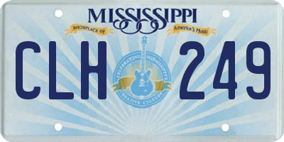 MS license plate CLH249