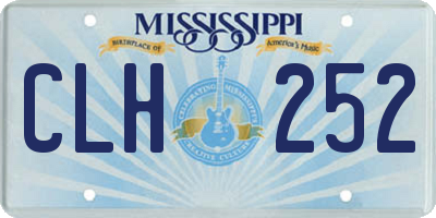 MS license plate CLH252