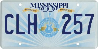 MS license plate CLH257