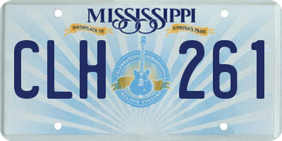 MS license plate CLH261