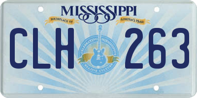 MS license plate CLH263
