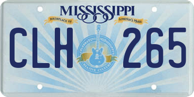 MS license plate CLH265