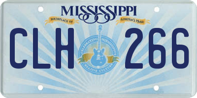 MS license plate CLH266