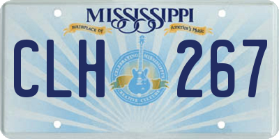 MS license plate CLH267