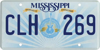 MS license plate CLH269