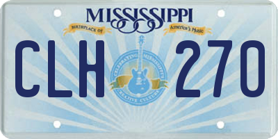 MS license plate CLH270