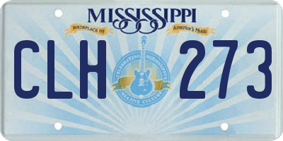 MS license plate CLH273