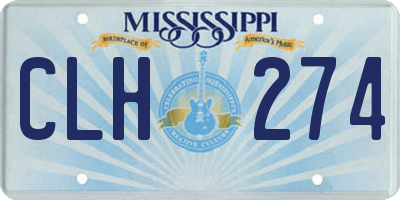 MS license plate CLH274