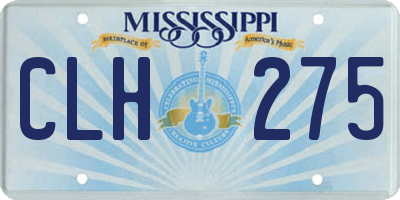 MS license plate CLH275