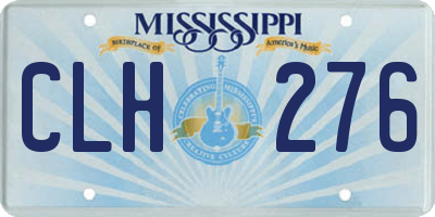 MS license plate CLH276