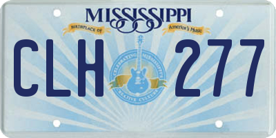 MS license plate CLH277