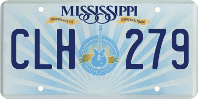 MS license plate CLH279