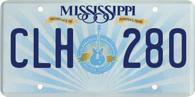 MS license plate CLH280
