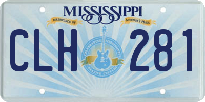 MS license plate CLH281