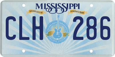 MS license plate CLH286
