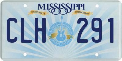 MS license plate CLH291
