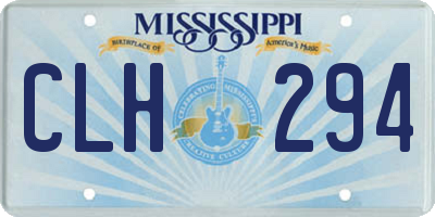 MS license plate CLH294