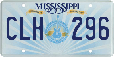 MS license plate CLH296