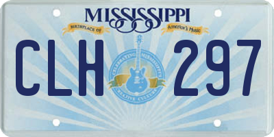 MS license plate CLH297