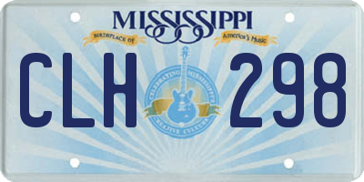 MS license plate CLH298