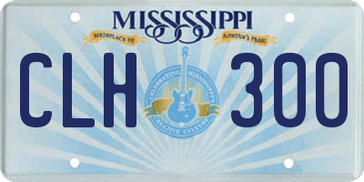 MS license plate CLH300