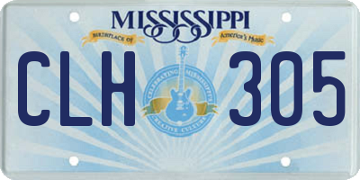 MS license plate CLH305